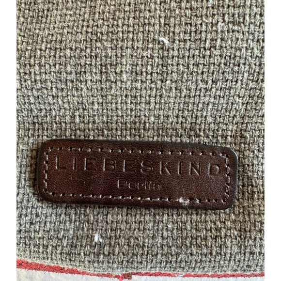 Liebeskind Berline Wool Gray Woven Large Handbag Purse Shoulderbag Leather - Picture 10 of 15